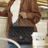 Chanel Double Flap Jumbo Caviar - imagem 2