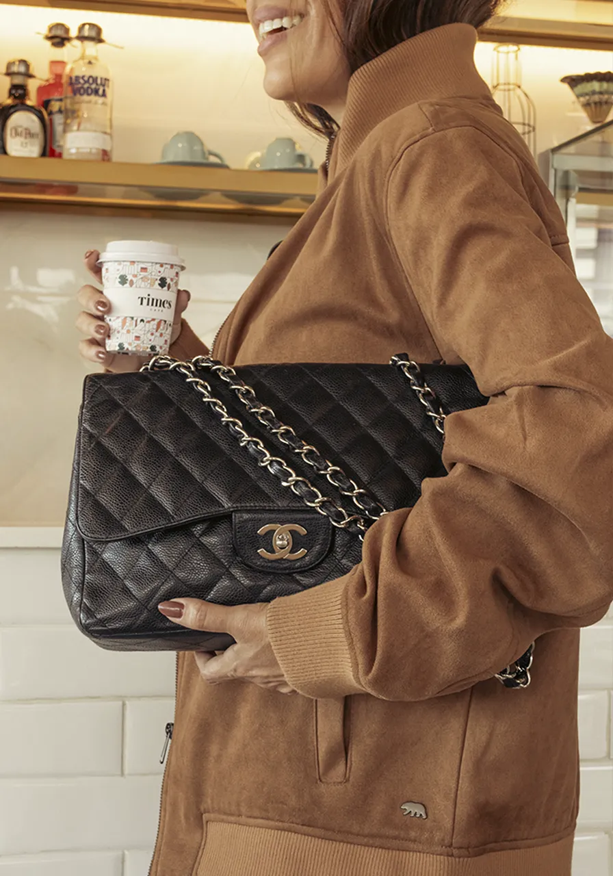 Chanel Double Flap Jumbo Caviar