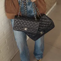 Chanel Double Flap Jumbo Caviar - imagem 5