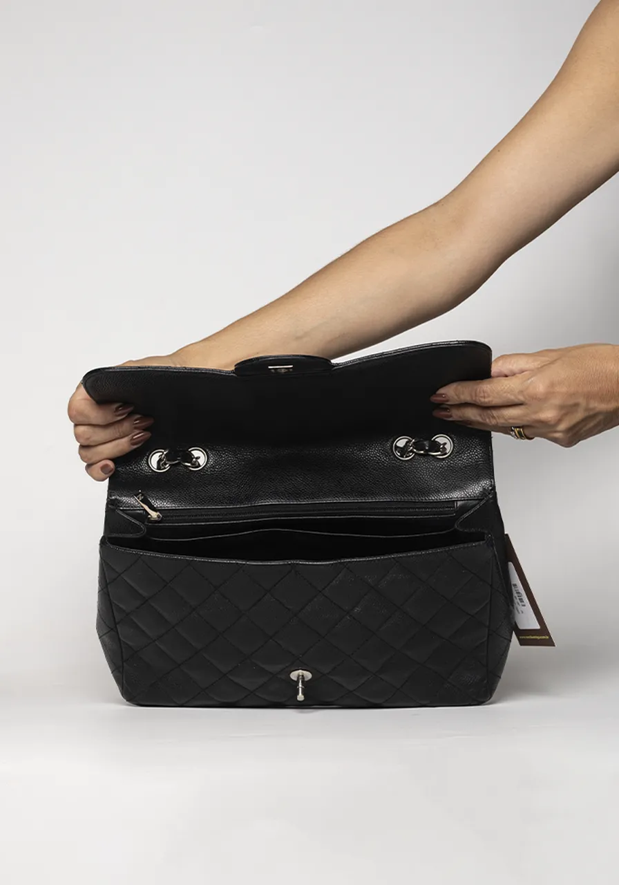 Chanel Double Flap Jumbo Caviar