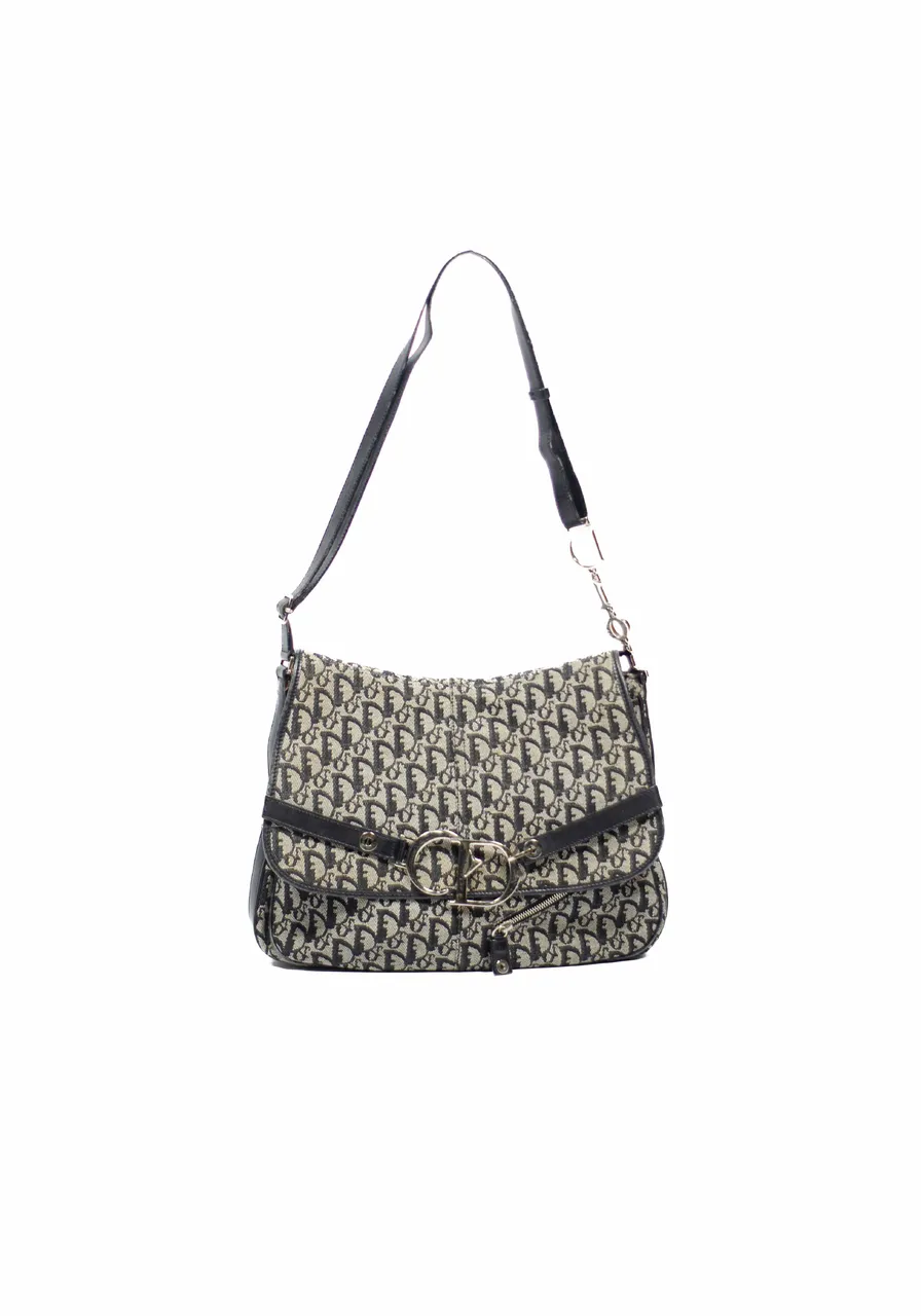Dior Navy Logo Charms Messenger