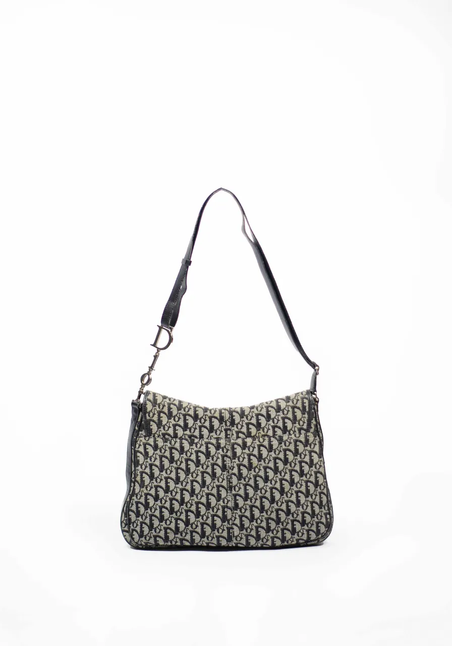 Dior Navy Logo Charms Messenger