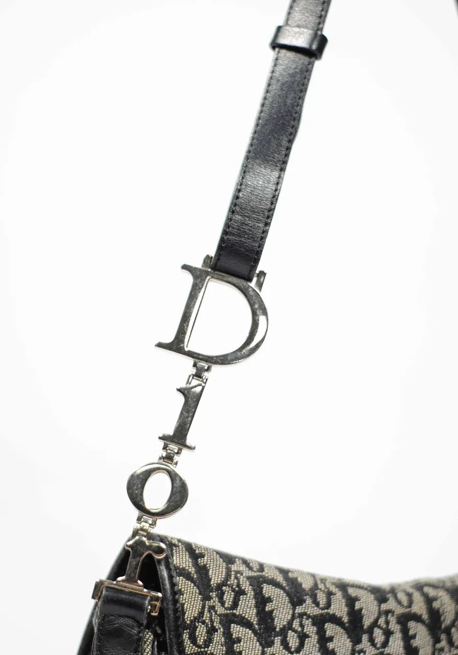Dior Navy Logo Charms Messenger