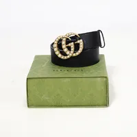 Cinto Gucci Leather Double G Pearl Belt  - imagem 3