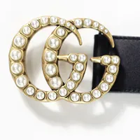 Cinto Gucci Leather Double G Pearl Belt  - imagem 4