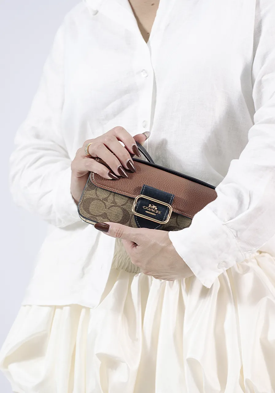 Coach Morgan Shoulder Bag Canvas 