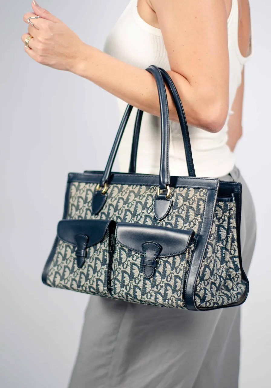 Dior Oblique Trotter Souble Pocket Tote 