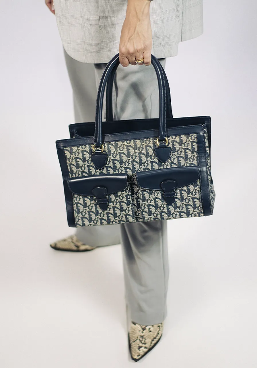 Dior Oblique Trotter Souble Pocket Tote 