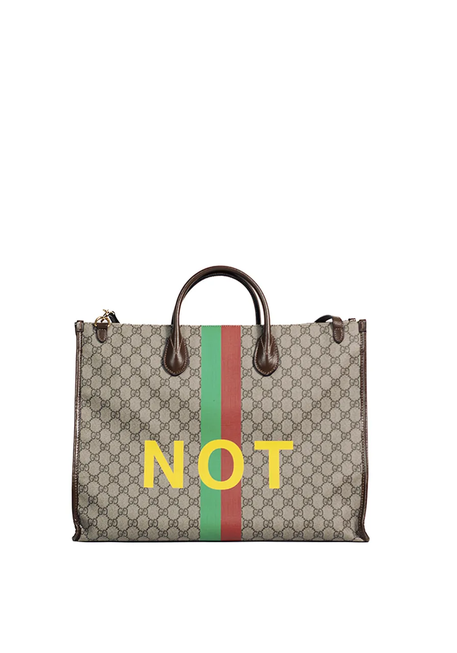 Gucci Fake/Not Shopping Bag Man Size Uni 