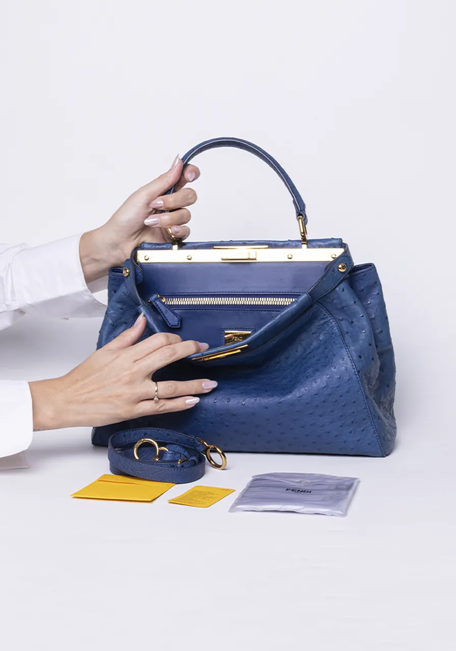 Fendi Peekaboo Avestruz 
