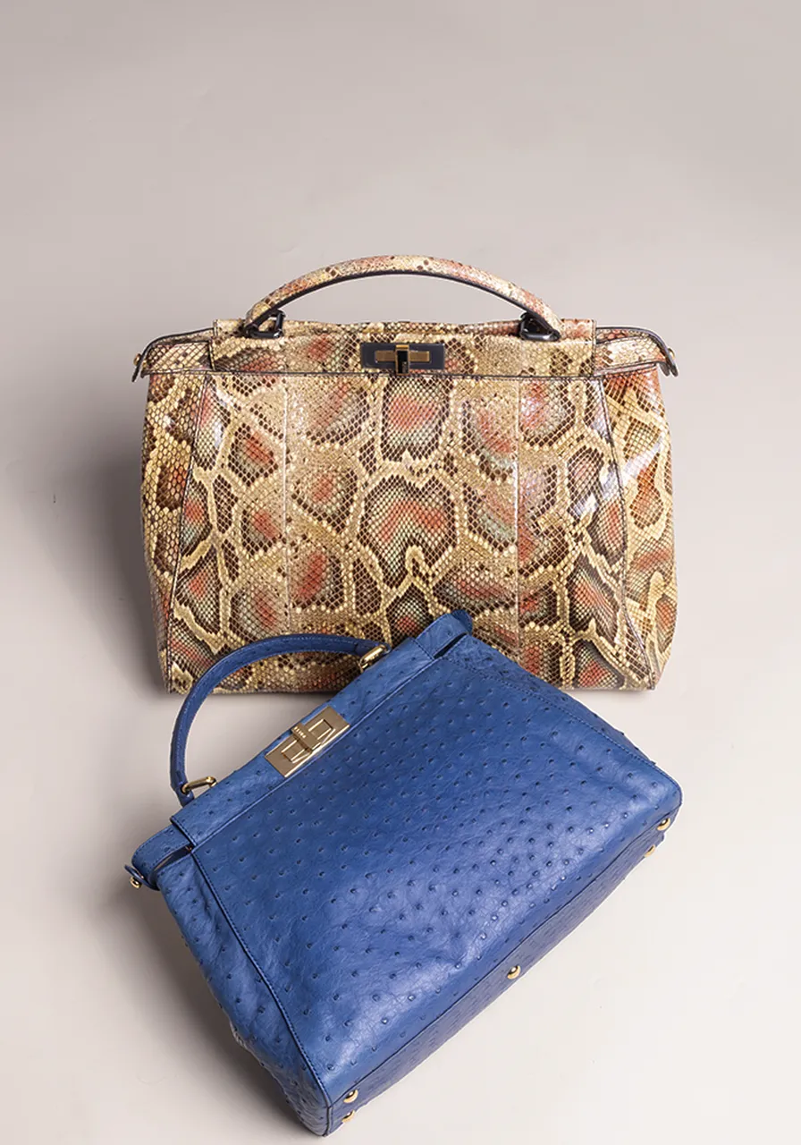 Fendi Peekaboo Avestruz 