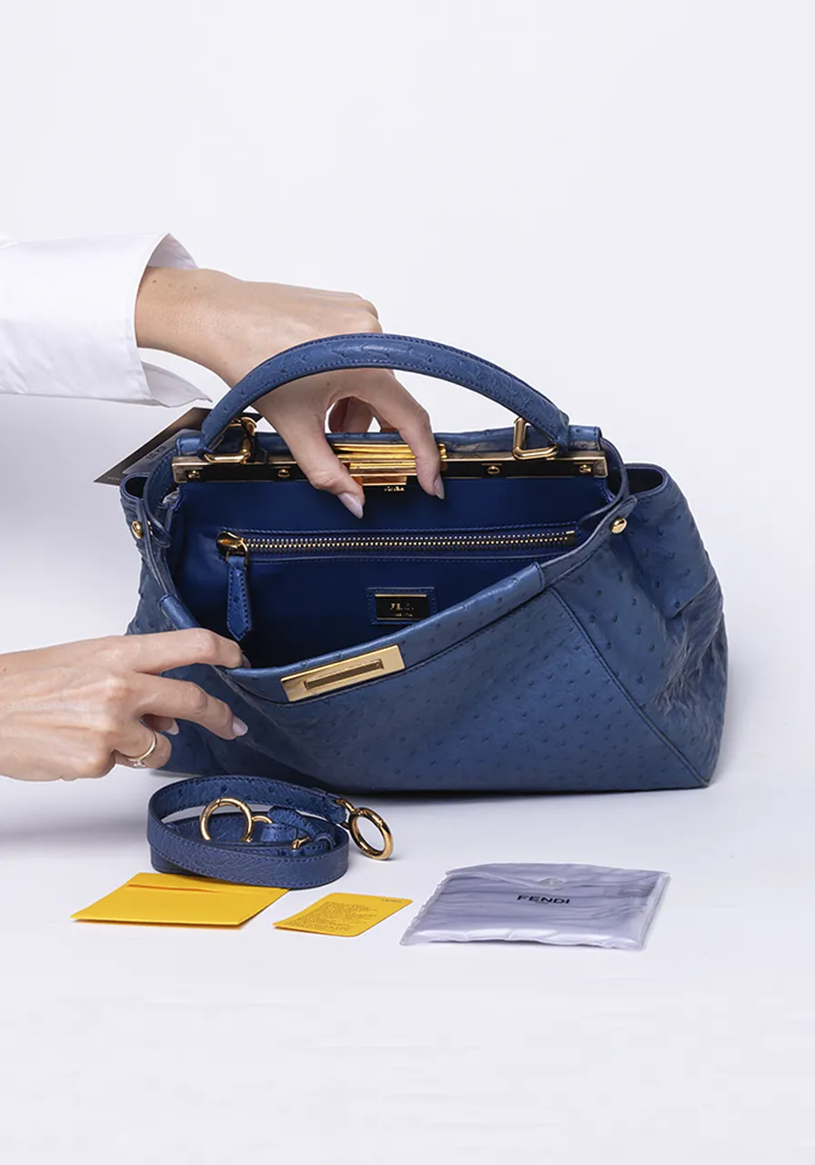 Fendi Peekaboo Avestruz 