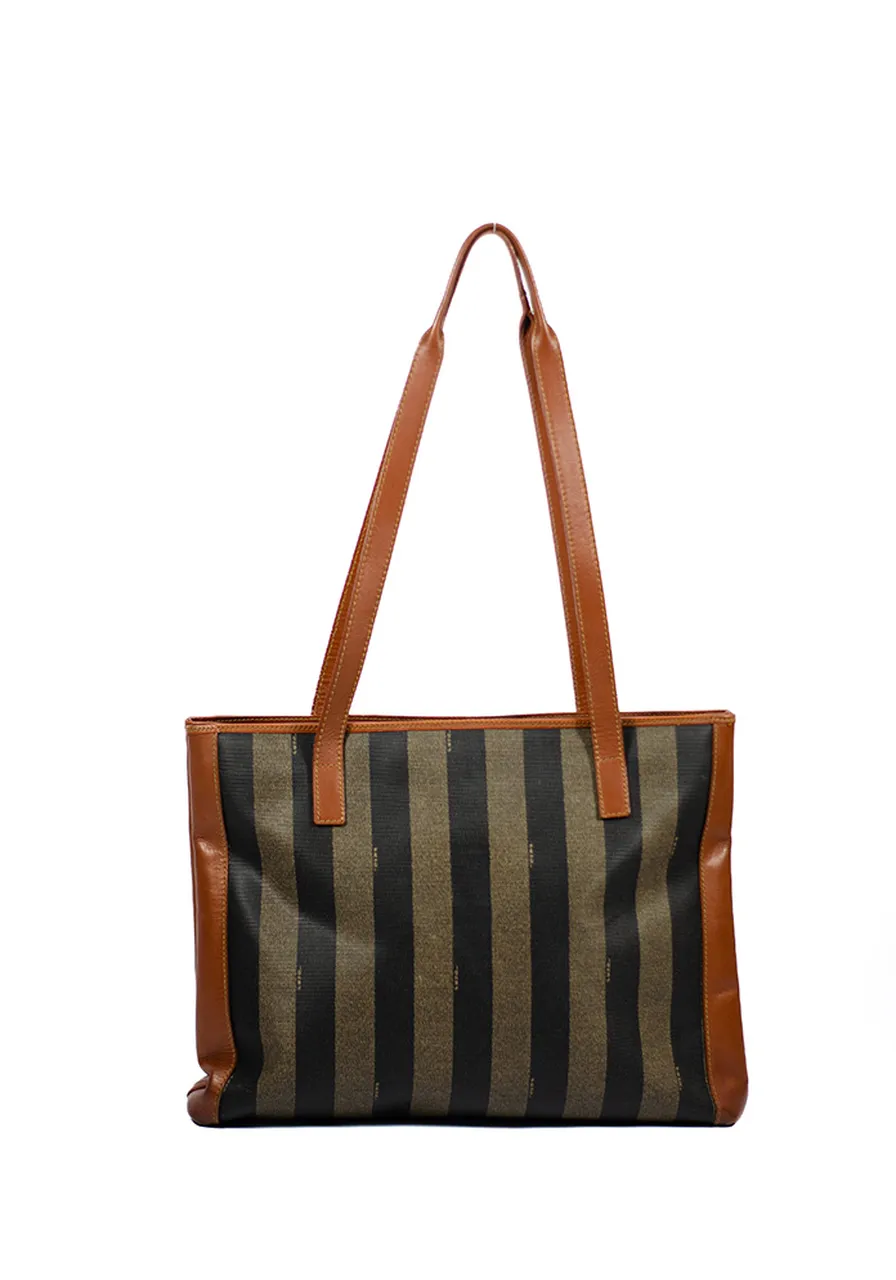 Fendi Pequin Equin Roll Tote 