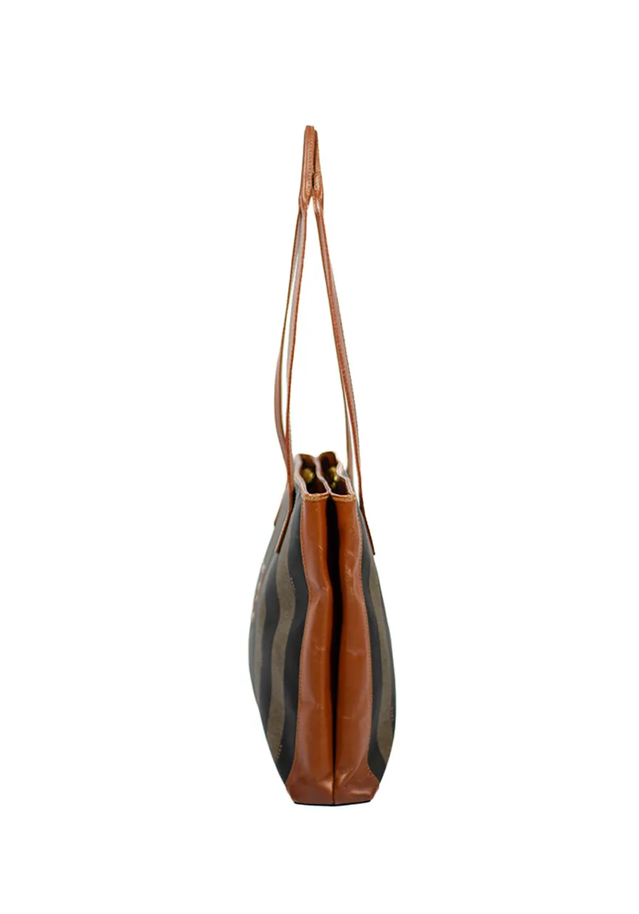 Fendi Pequin Equin Roll Tote 