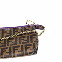 Fendi Chain Pochette Zucca Coated Canvas  - imagem 3