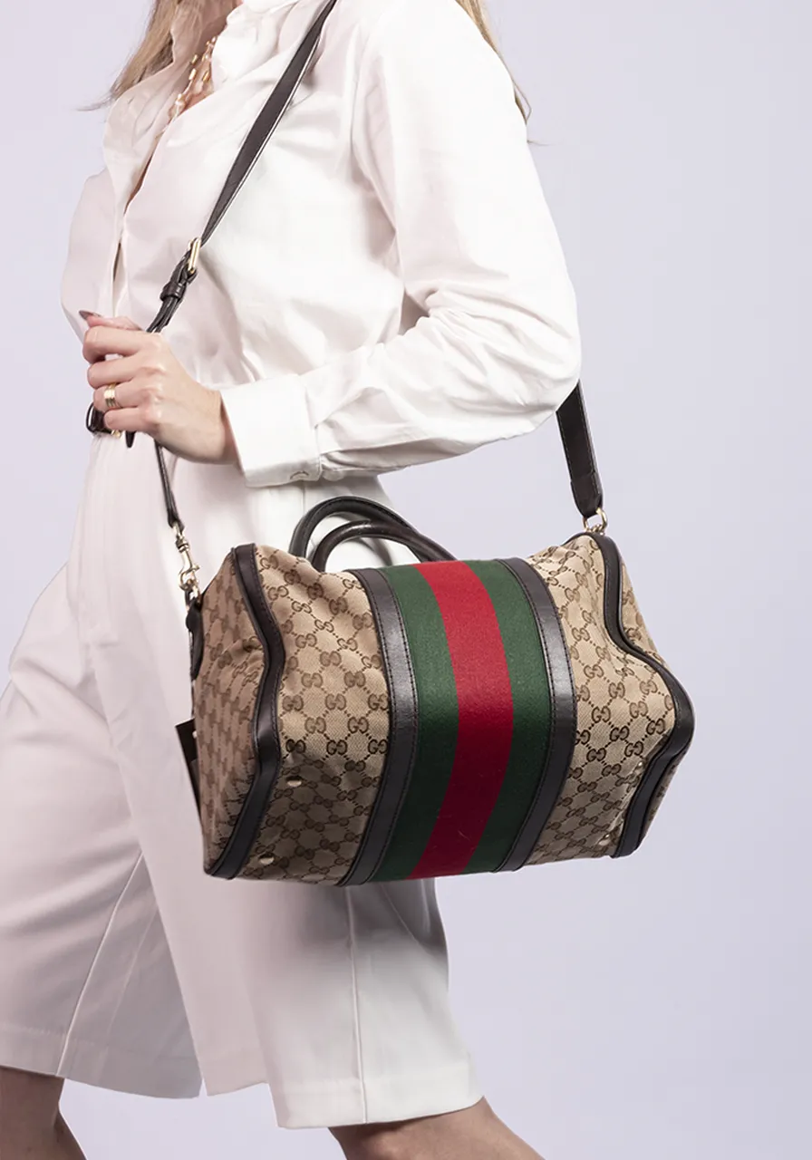 Gucci Vintage Web Boston