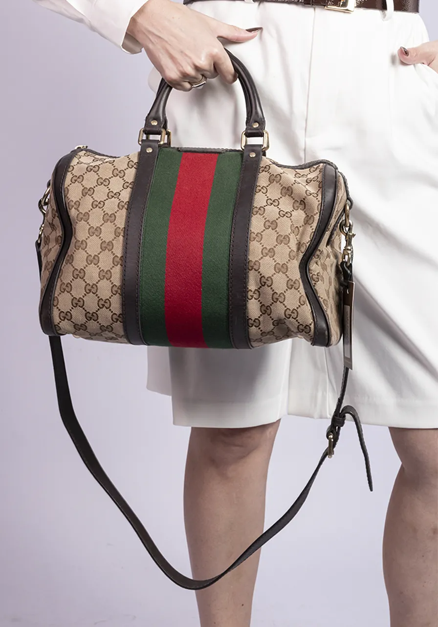 Gucci Vintage Web Boston