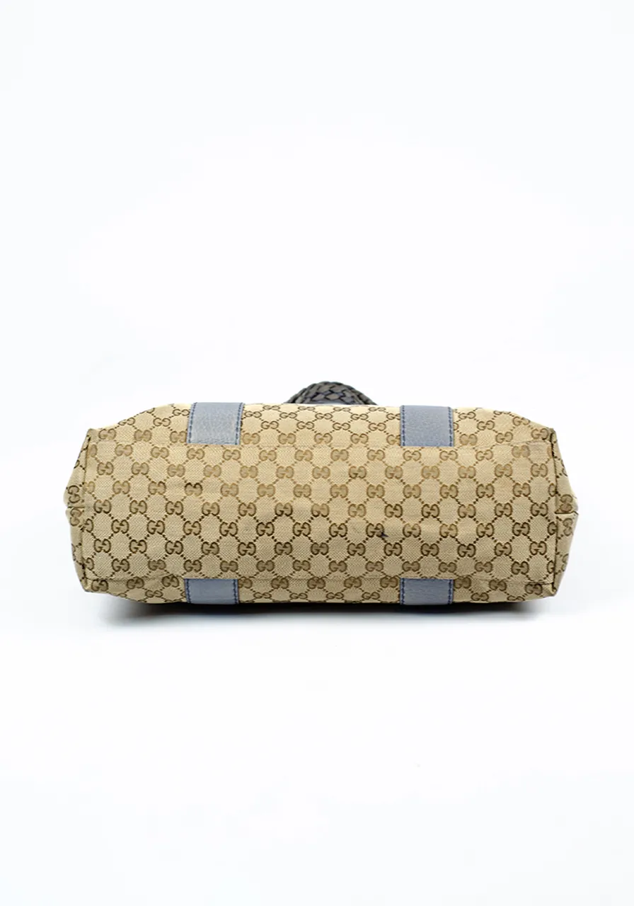Gucci GG Canvas Bamboo Libeccio Tote Bag 