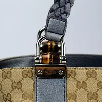 Gucci GG Canvas Bamboo Libeccio Tote Bag  - imagem 4