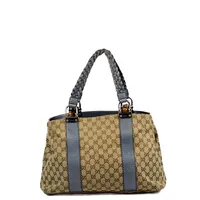 Gucci GG Canvas Bamboo Libeccio Tote Bag  - imagem 1