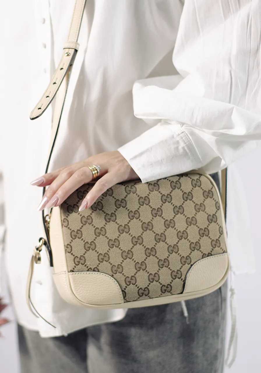 Gucci GG Canvas Bree Camera Bag 