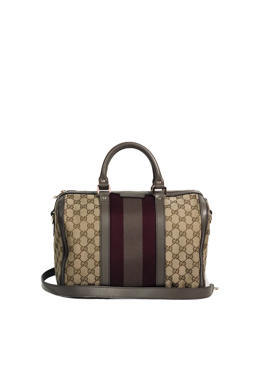 Gucci GG Canvas Web Satchel 