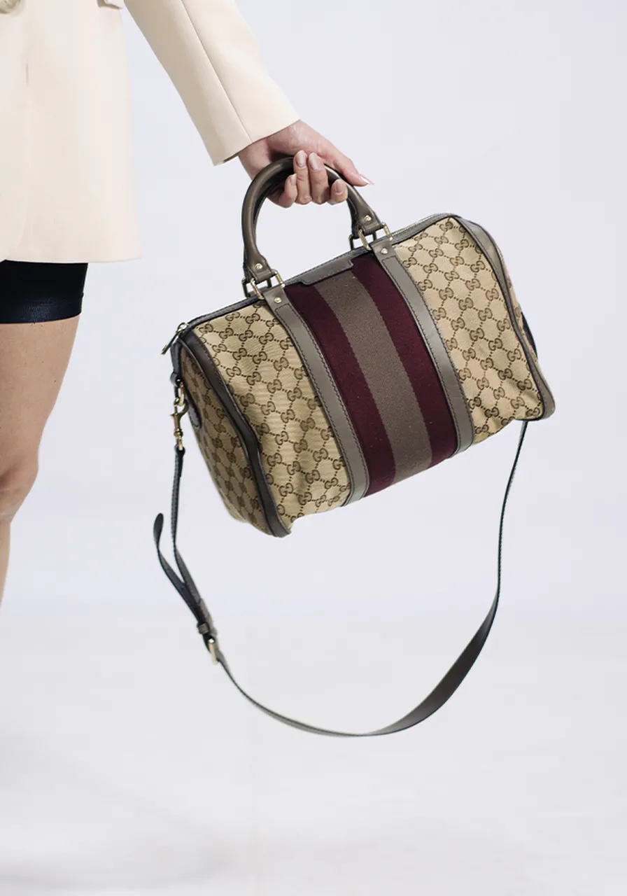 Gucci GG Canvas Web Satchel 