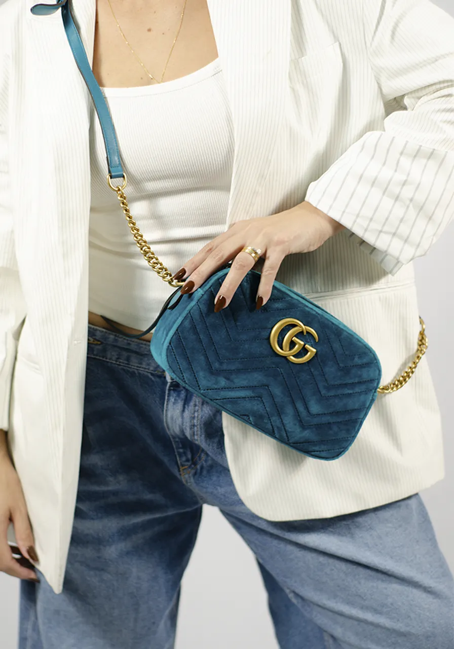 Gucci GG Marmont Camera Bag Velvet 
