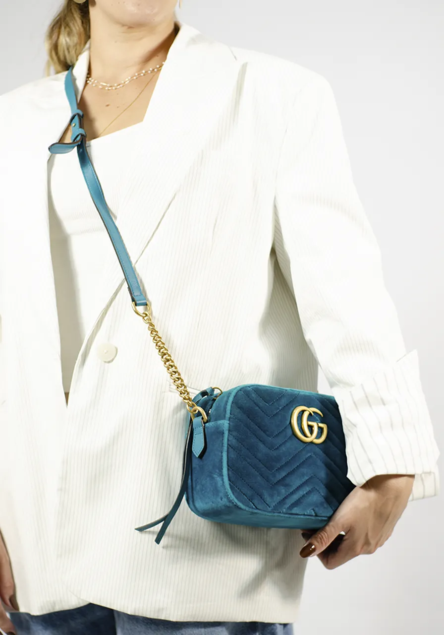 Gucci GG Marmont Camera Bag Velvet 
