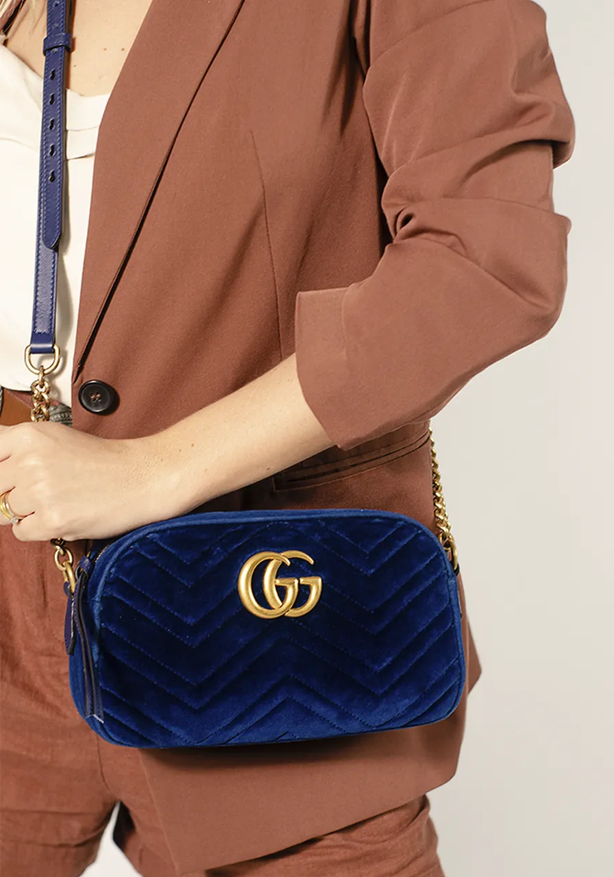 Gucci GG Marmont Camera Bag Velvet Small