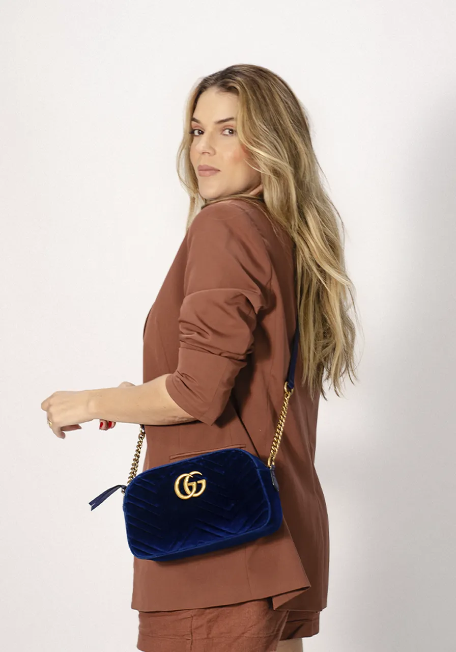 Gucci GG Marmont Camera Bag Velvet Small