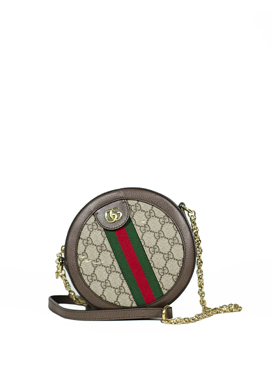 Gucci GG Supreme Ophidia Mini Round 