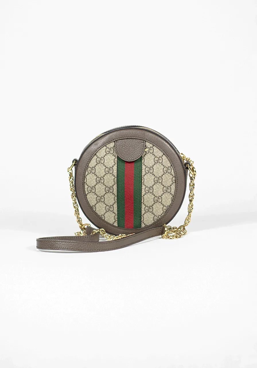 Gucci GG Supreme Ophidia Mini Round 