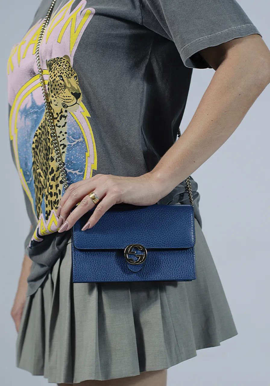Gucci Interlocking Azul 
