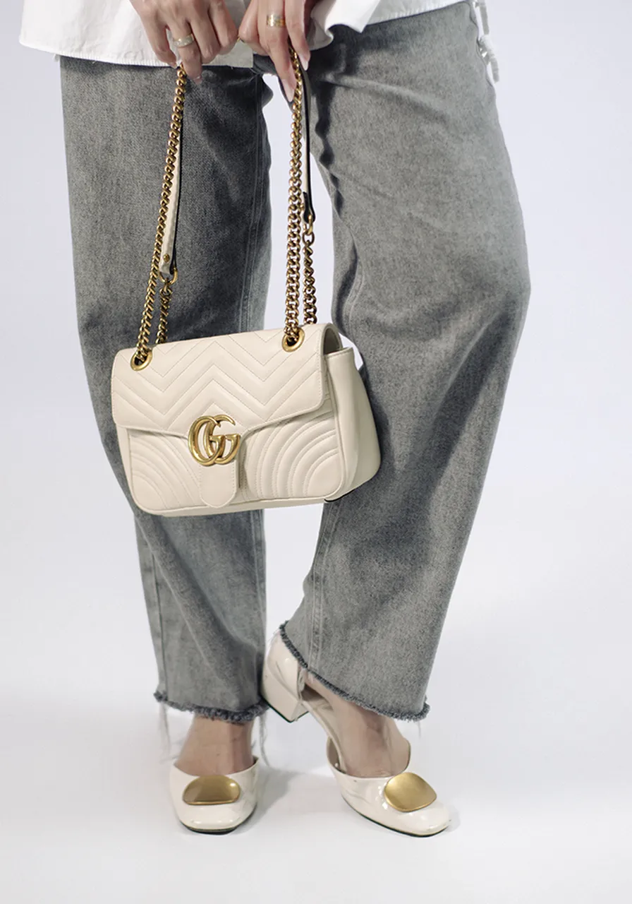 Gucci Marmont Metalessê Off White 