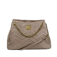 Gucci Medium GG Marmont Chain Matelassê   - imagem 1