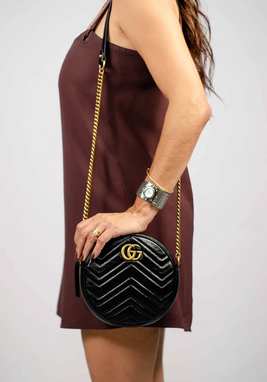 Gucci GG Marmont Mini Round Bag