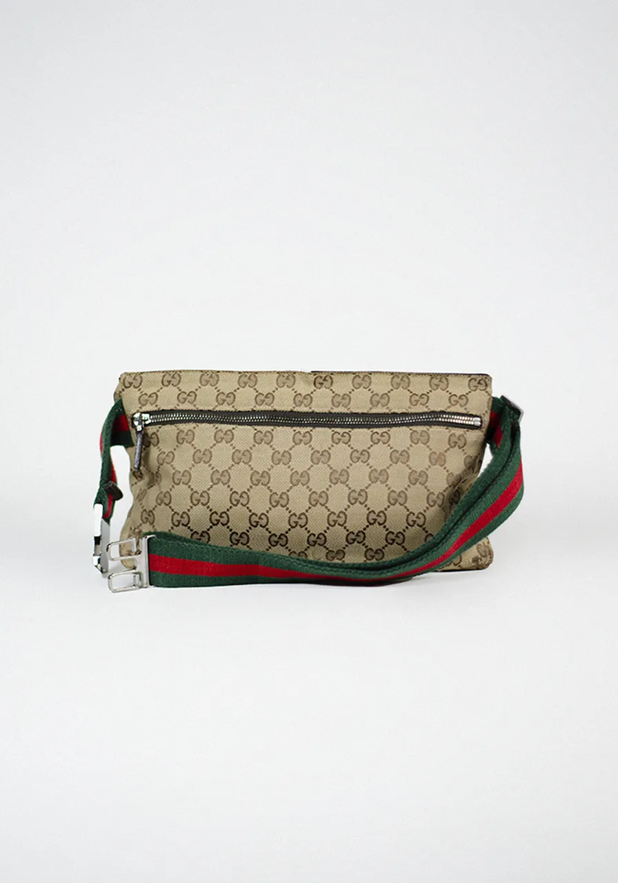 Gucci Pochete GG Canvas Double Belt 