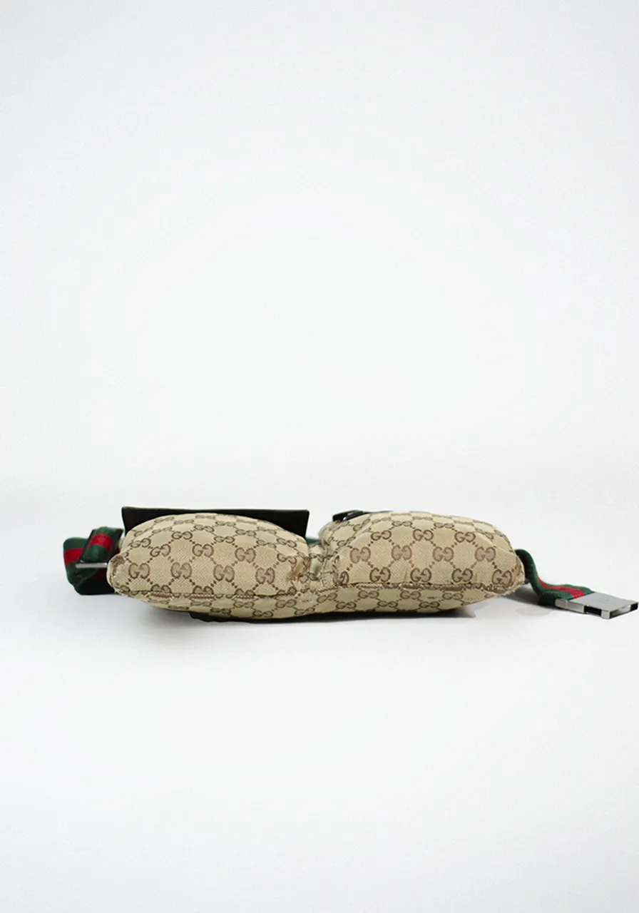 Gucci Pochete GG Canvas Double Belt 