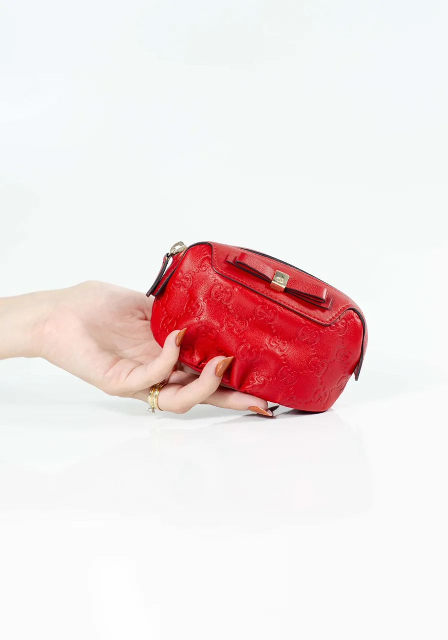 Gucci Guccissima Leather Cosmetic Pouch 
