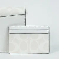 Coach Boxed Anna Foldover Clutch Crossbody And Card Case Set In Signature Canvas - imagem 4