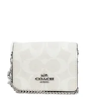 Coach Boxed Mini Wallet On A Chain In Signature Canvas - imagem 1