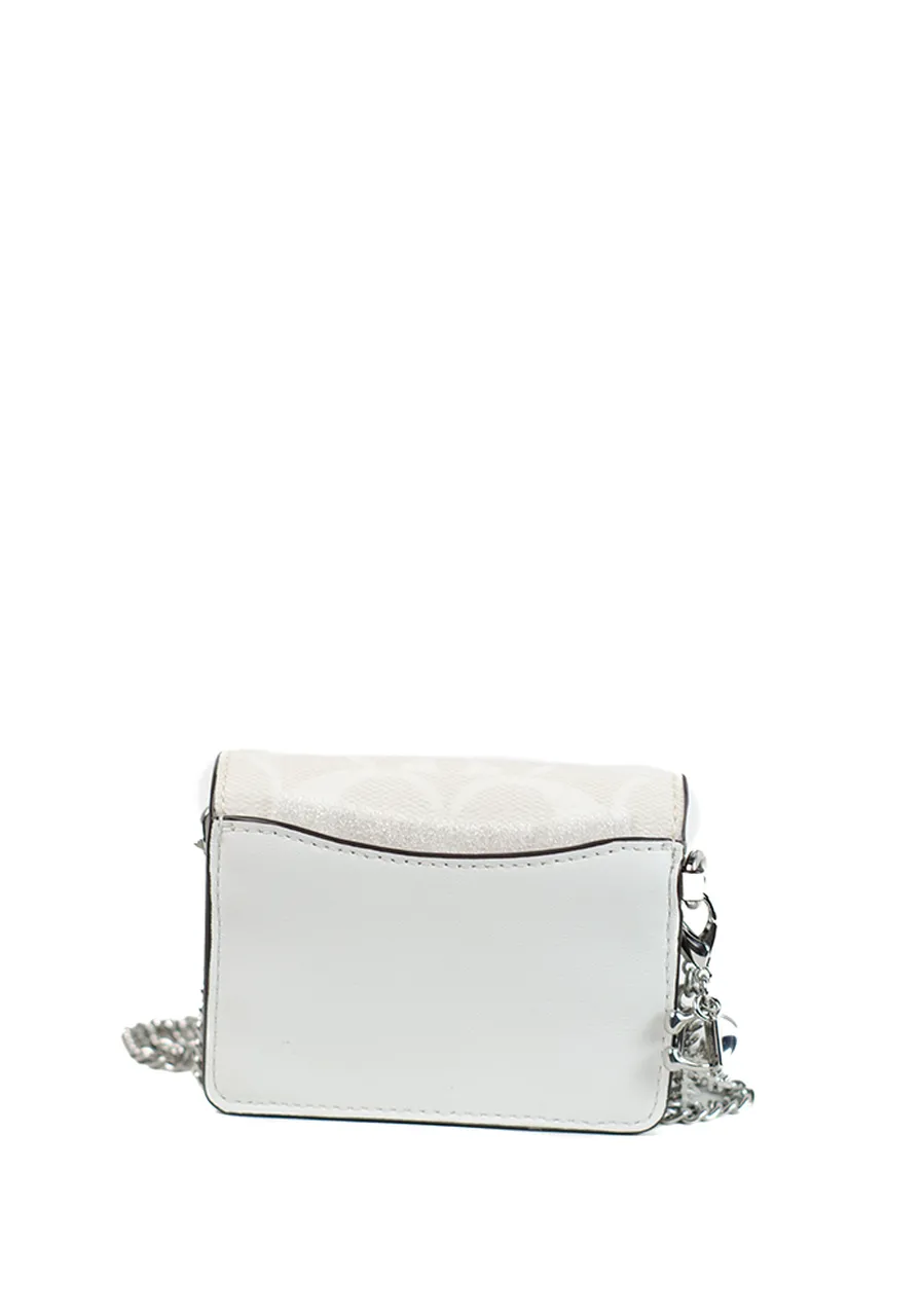 Coach Boxed Mini Wallet On A Chain In Signature Canvas