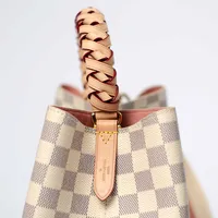 Louis Vuitton Damier Azur Braided Neonoe MM Peach Cream - imagem 7