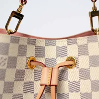 Louis Vuitton Damier Azur Braided Neonoe MM Peach Cream - imagem 4