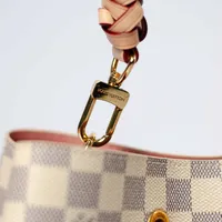 Louis Vuitton Damier Azur Braided Neonoe MM Peach Cream - imagem 6