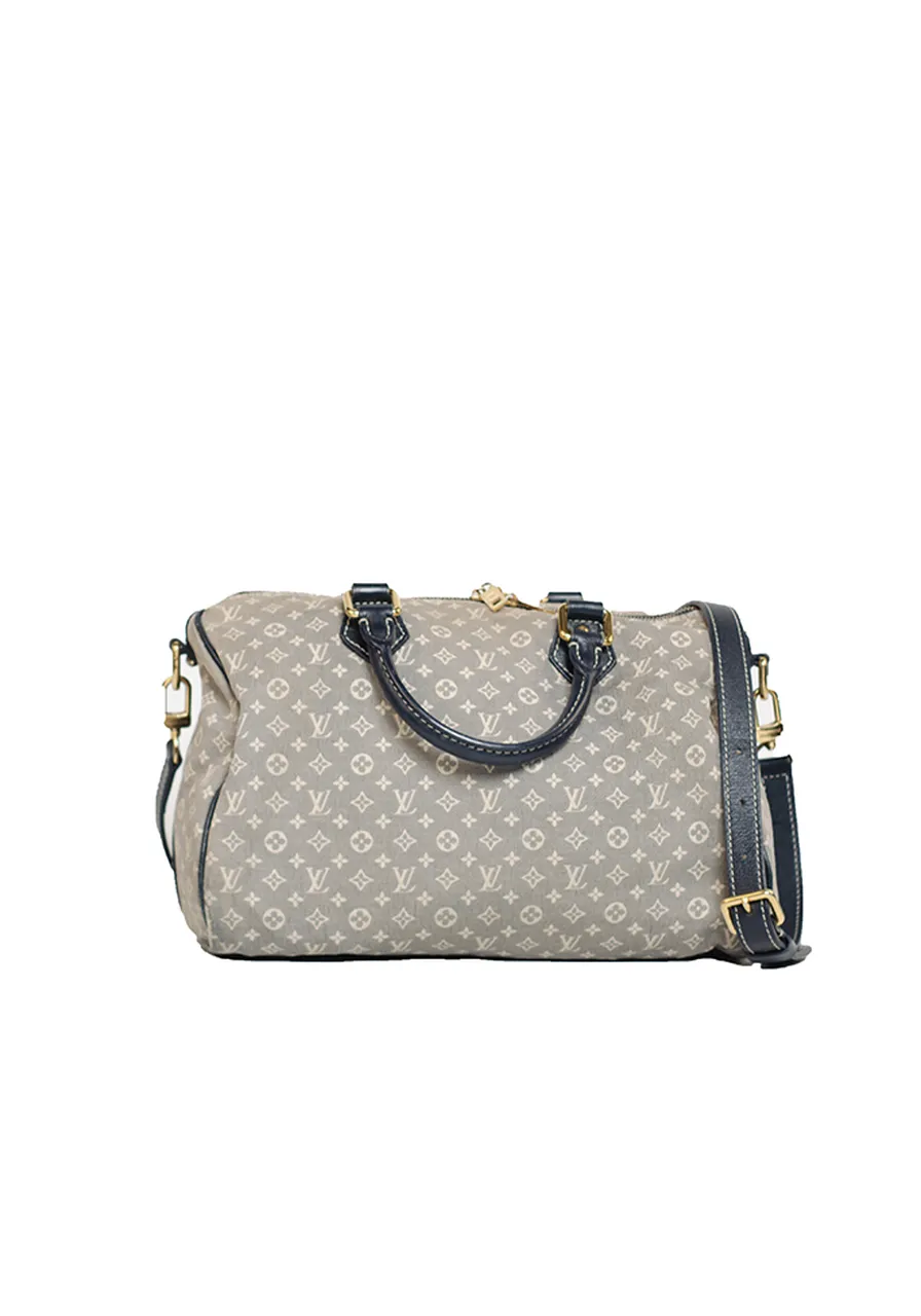 Louis Vuitton Mini Lin Speedy 30 Azul