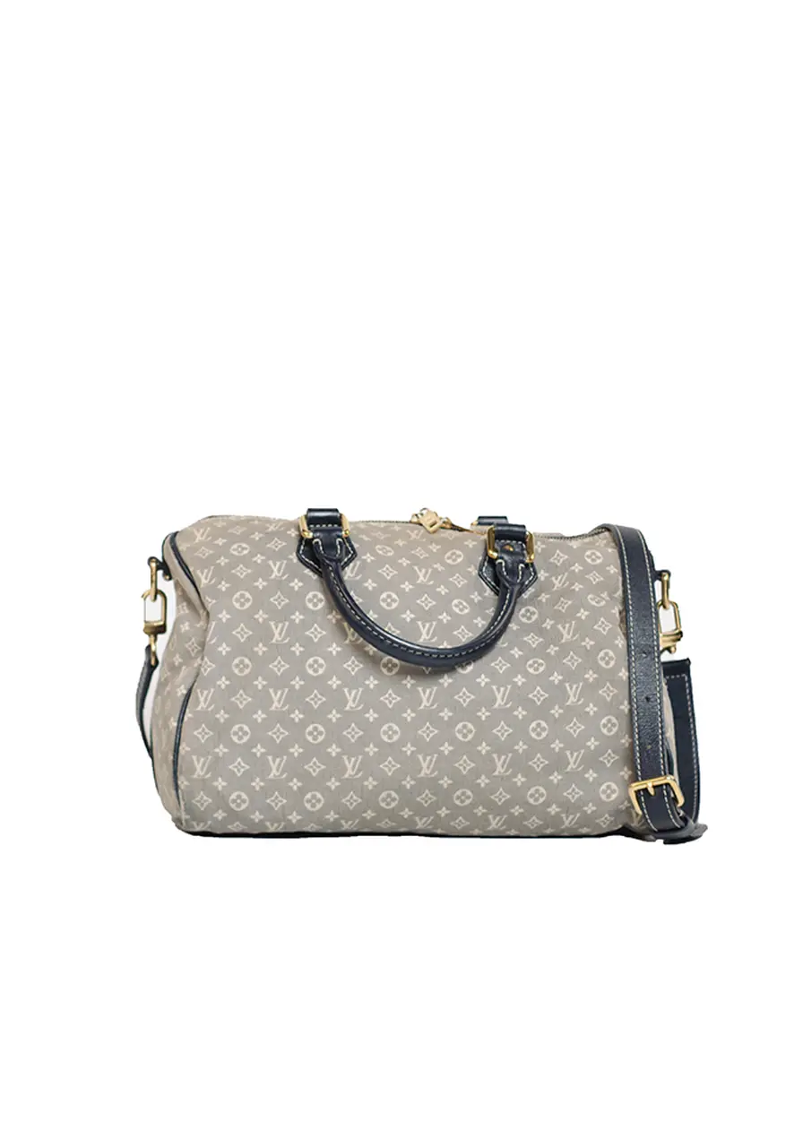 Louis Vuitton Mini Lin Speedy 30 Azul