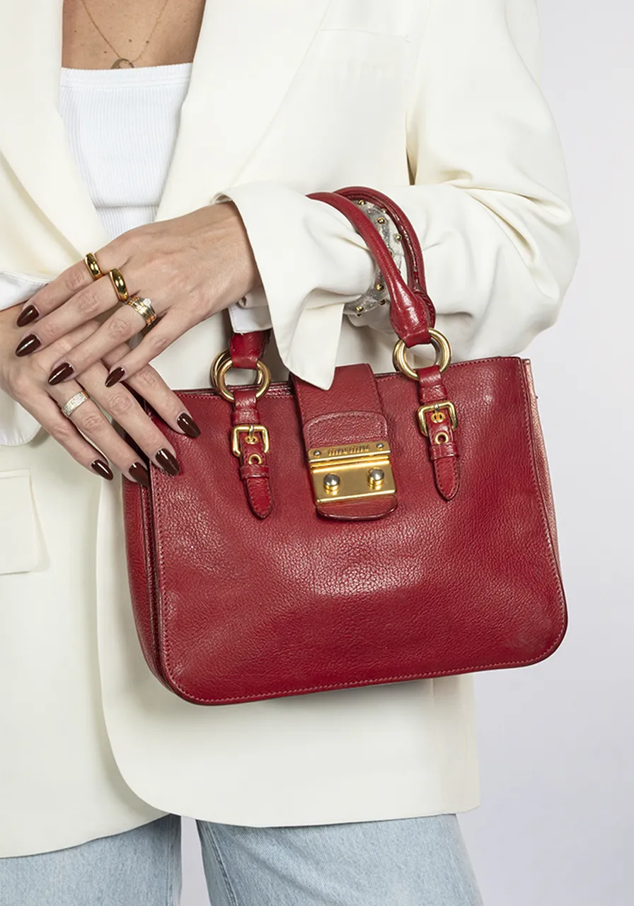 Miu Miu Madras Lock Bag 