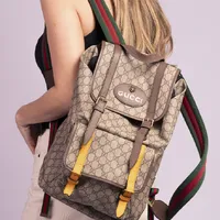 Mochila Gucci Soft GG Supreme  - imagem 4